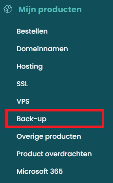 Mijn Producten Back-up